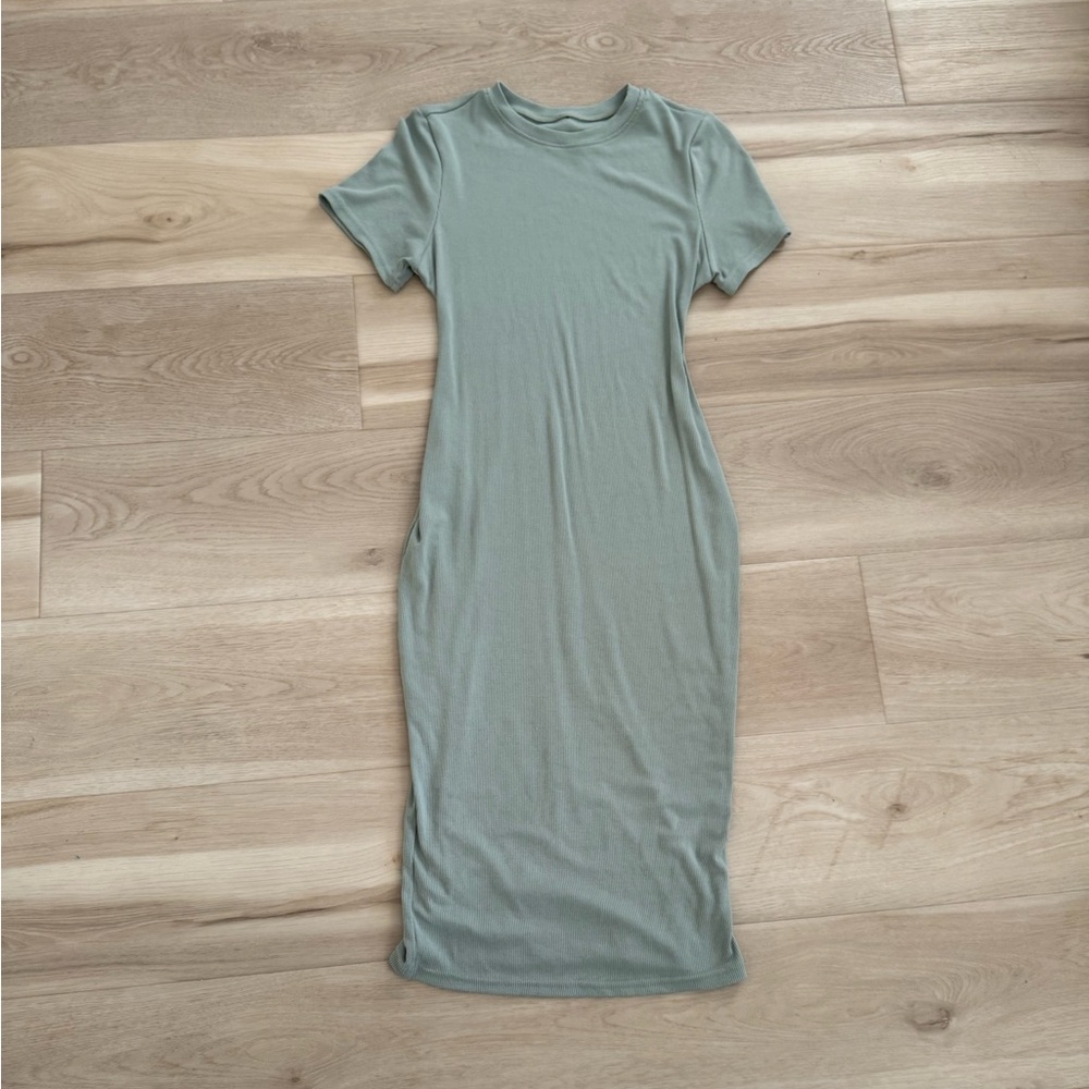 Sage Green Bodycon Midi Dress